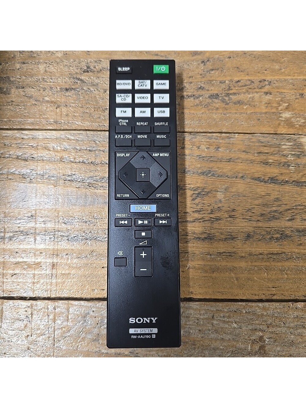 Sony AV System RM-AAU190 Remote Control